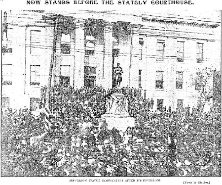 Unveiling of the Jefferson Statue in The Courier-Journal, Nov. 10, 1901